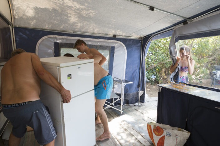 Installation famille camping